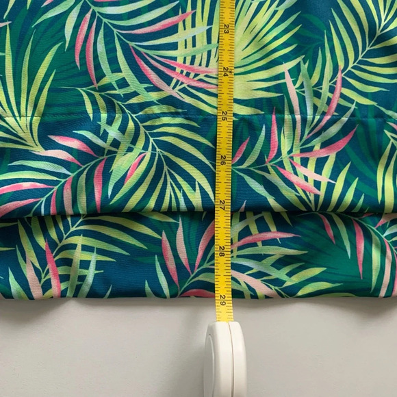 Lands' End 365 Tunic Palm Print Baltic Teal Pink Green Size L (14-16) - Picture 6 of 8